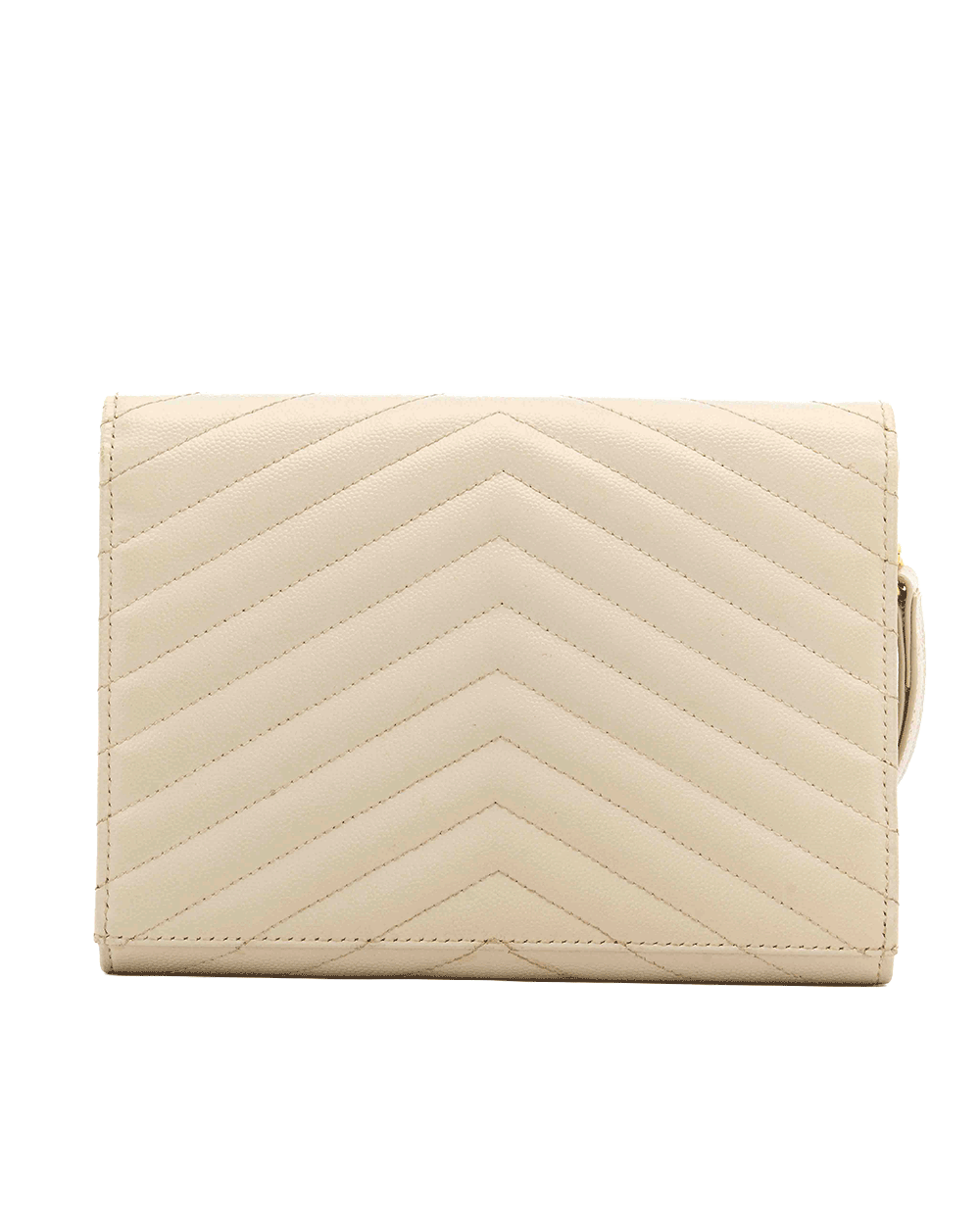 13 YSL CASSANDRE MATELASSÉ FLAP POUCH BEIGE CHEVRON GHW PLB 617662 1221 1878