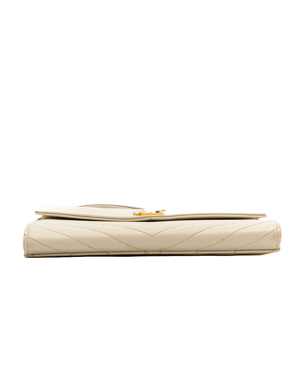 13 YSL CASSANDRE MATELASSÉ FLAP POUCH BEIGE CHEVRON GHW PLB 617662 1221 1879