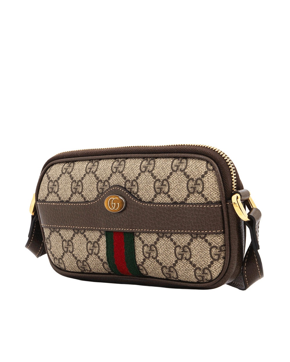 14 GUCCI WEB OPHIDIA GG BAG MINI BROWN GG MONOGRAM CANVAS GHW 598664 2149 0043
