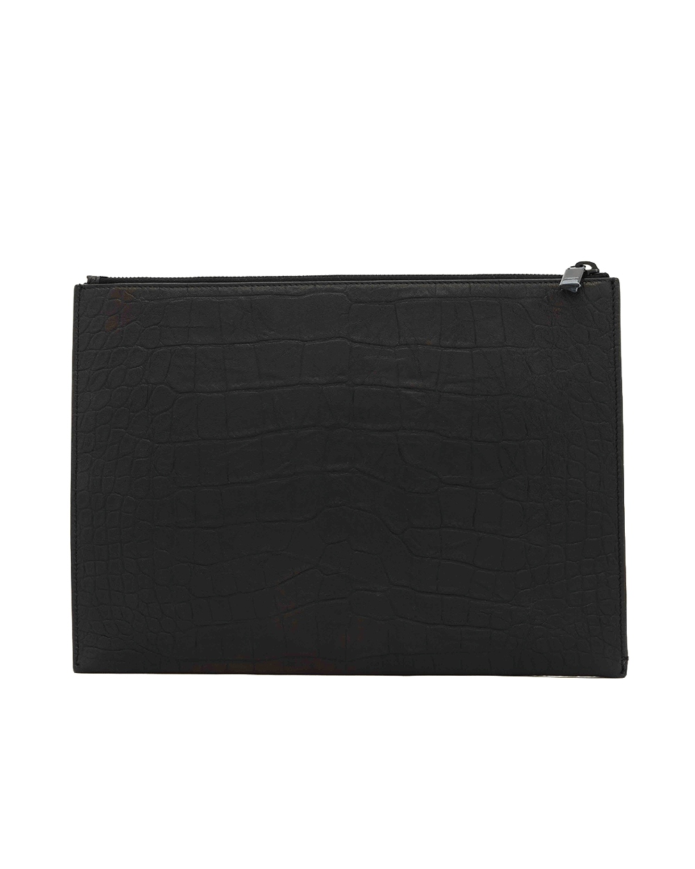 14 YSL CLUTCH SO BLACK CROC EMBOSSED BHW AIM 453249 0618 0883