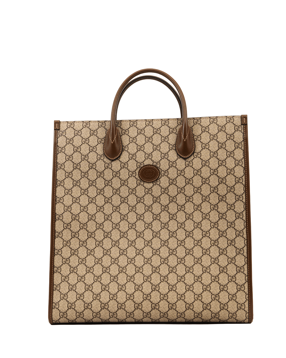 15 GUCCI INTERLOCKKING TOTE BAG LARGE BROWN GG MONOGRAM CANVAS GHW 674155 527066 0922