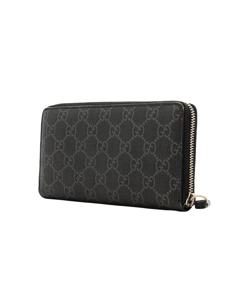 15 GUCCI WOLF ZIPPY WALLET LONG BLACK GG SUPREME MONOGRAM CANVAS SHW 451273 525040 10668