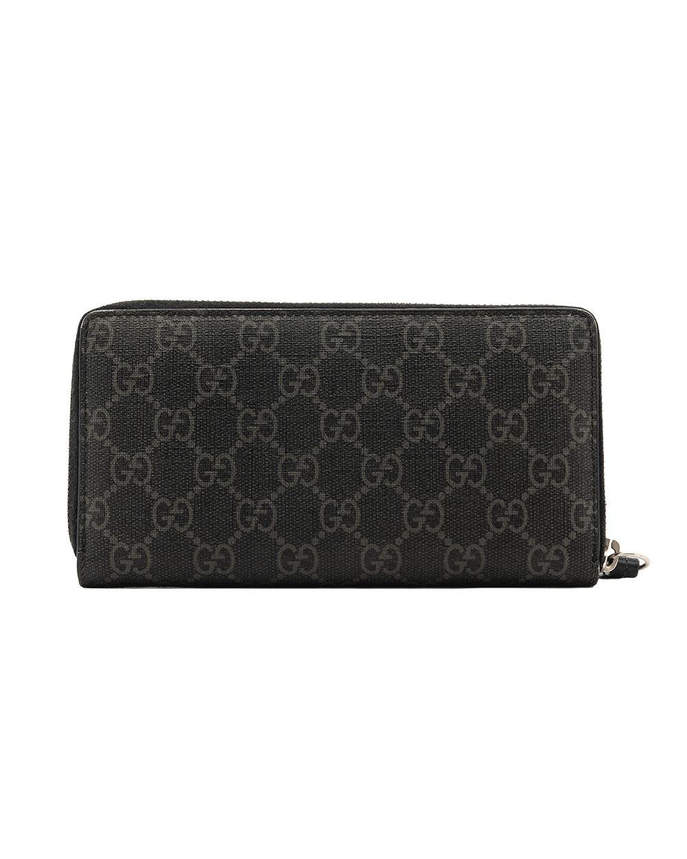 15 GUCCI WOLF ZIPPY WALLET LONG BLACK GG SUPREME MONOGRAM CANVAS SHW 451273 525040 10669