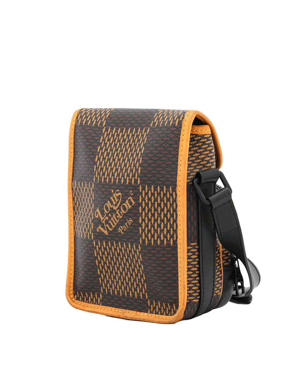 15 LVxNIGO AMAZON MESSENGER NANO BROWN MONOGRAM CANVAS SOBLACK MICROCHIP 0754