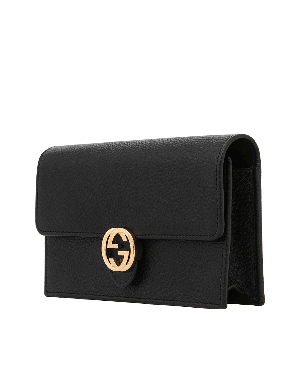 17 GUCCI INTERLOCK WOC BLACK CALF GHW 615523 493075 0711