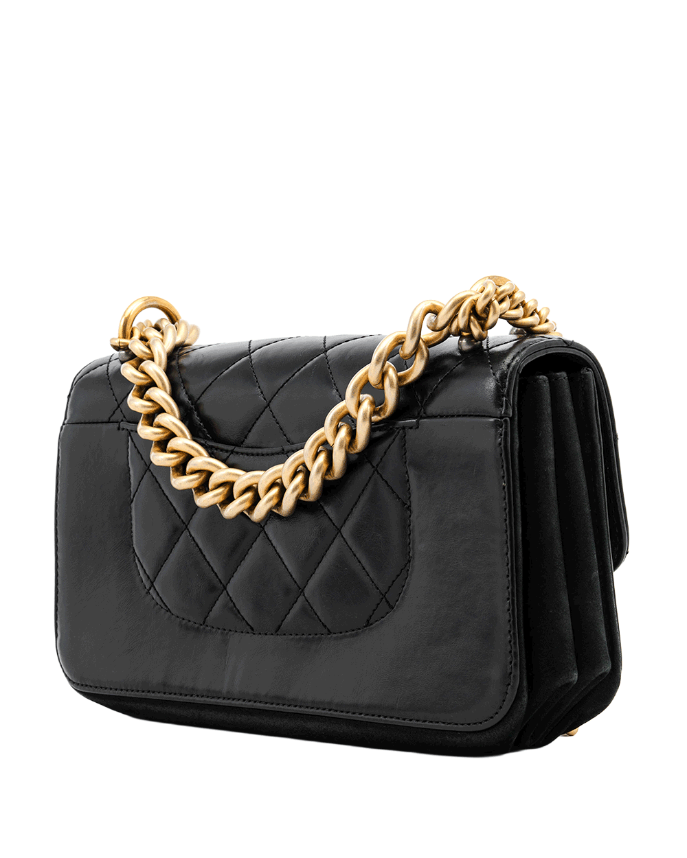 18 CHANEL CC FLAP BAG 9 BLACK PINK CALF GHW 26107832 0246