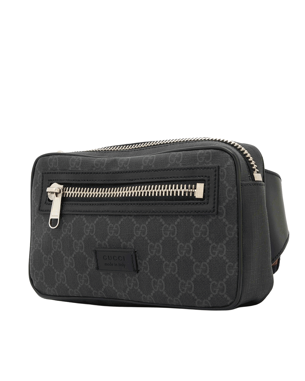 18 GUCCI BELT BAG CAMERA BLACK GG SUPREME MONOGRAM CANVAS SHW 474293 520981 0448