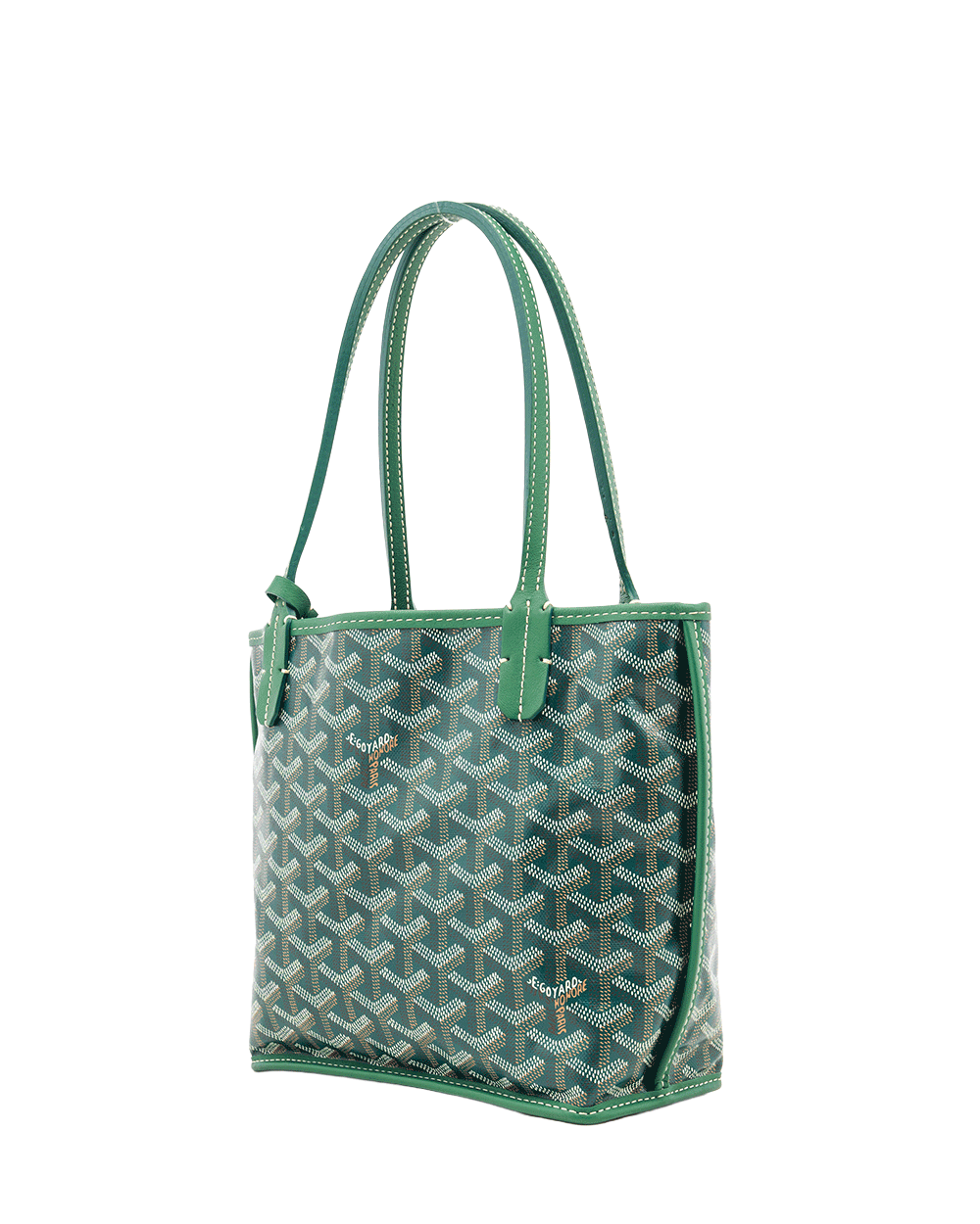 19 GOYARD ANJOU MINI GREEN CANVAS SHW AG020249 0420