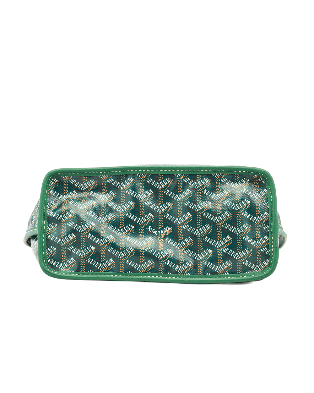 19 GOYARD ANJOU MINI GREEN CANVAS SHW AG020249 0428