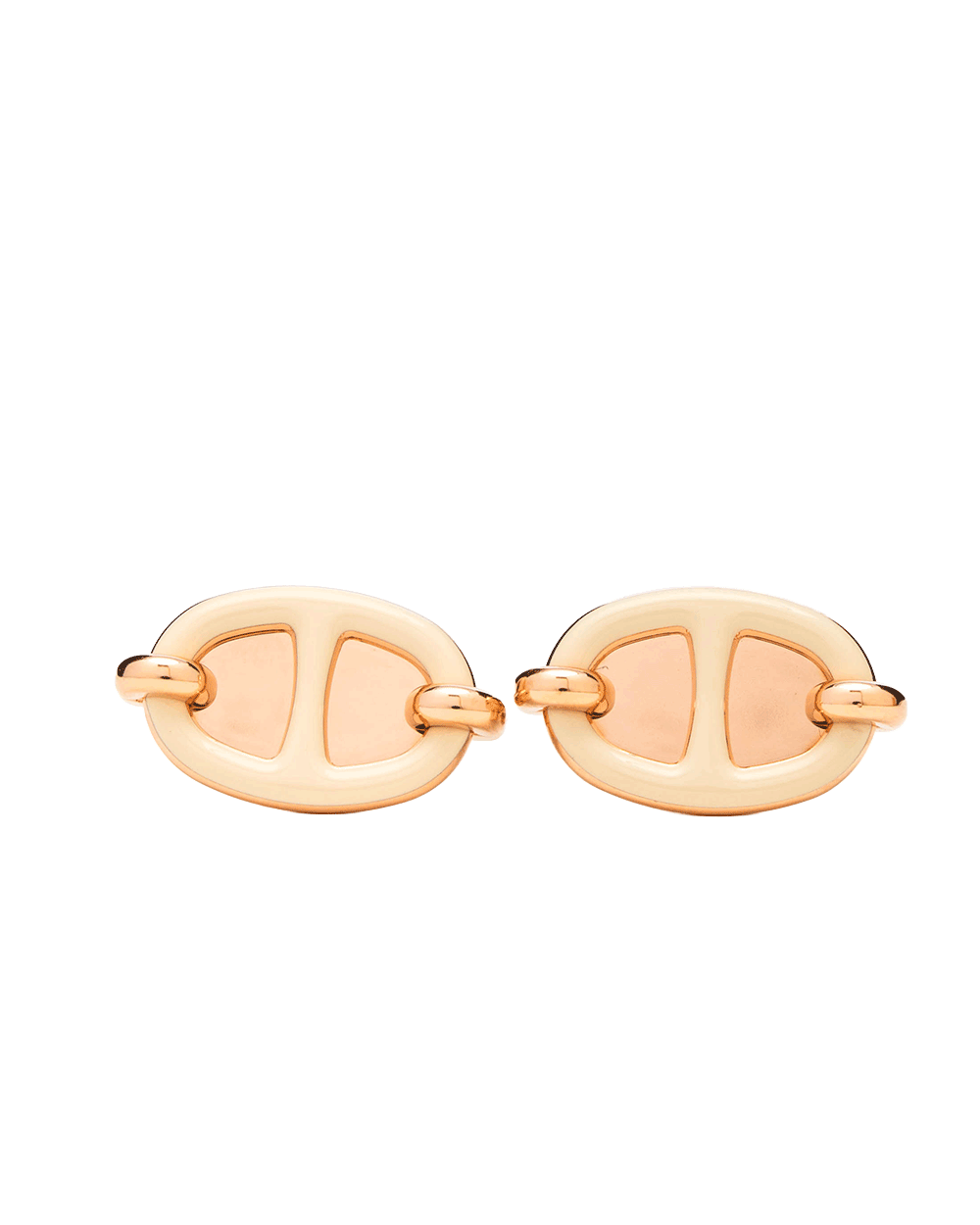 19 NEW HERMES MAILLON EARRING CREME RGHW GD 02 25 0322