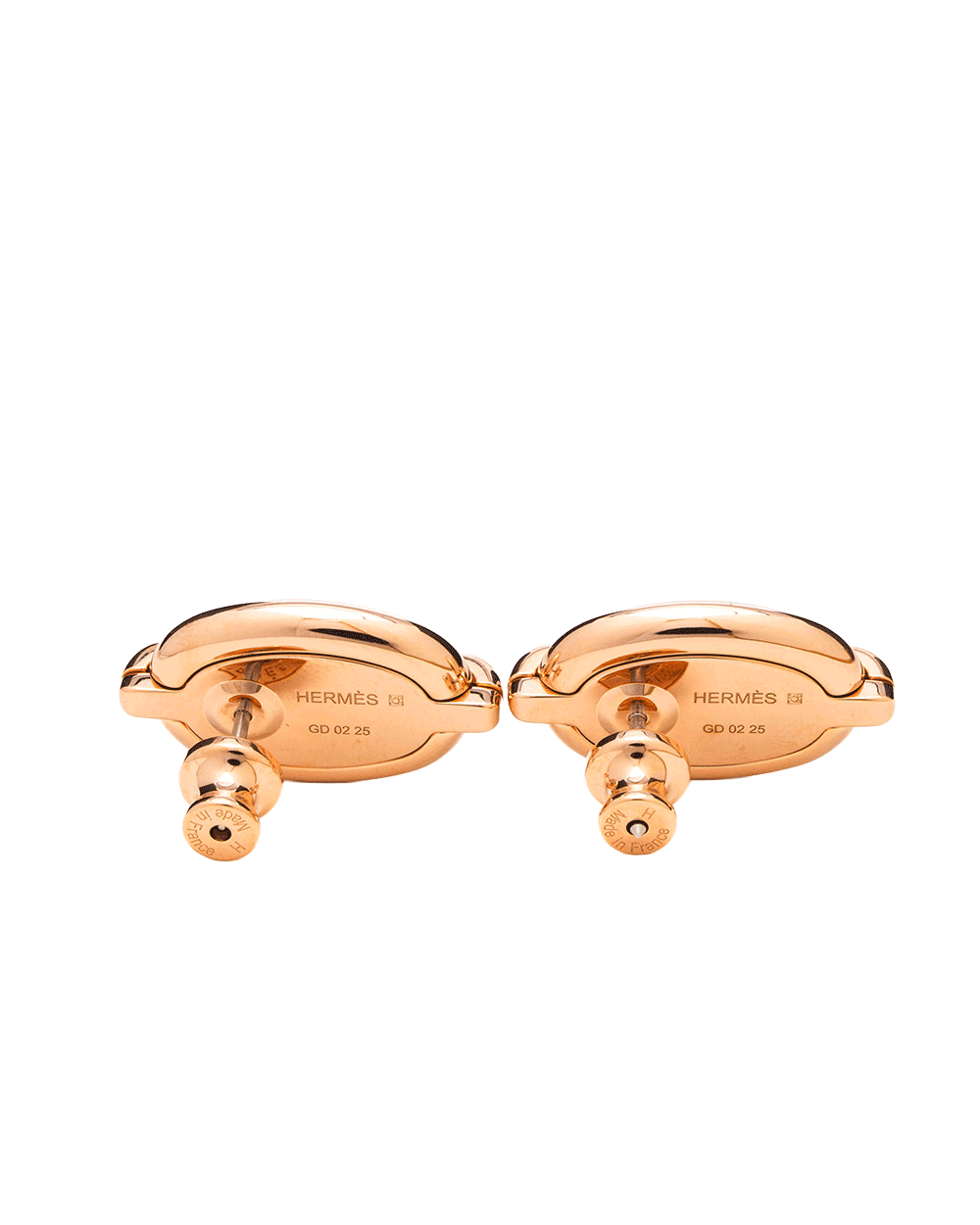 19 NEW HERMES MAILLON EARRING CREME RGHW GD 02 25 0327