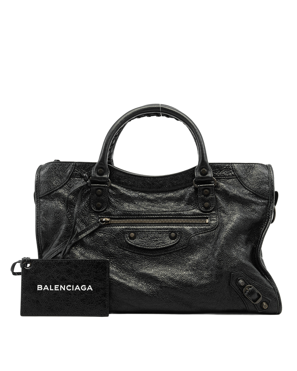 2 BALENCIAGA CITY CLASSIC BLACK LAMB RSHW 115748 1060 Z 002123 0019