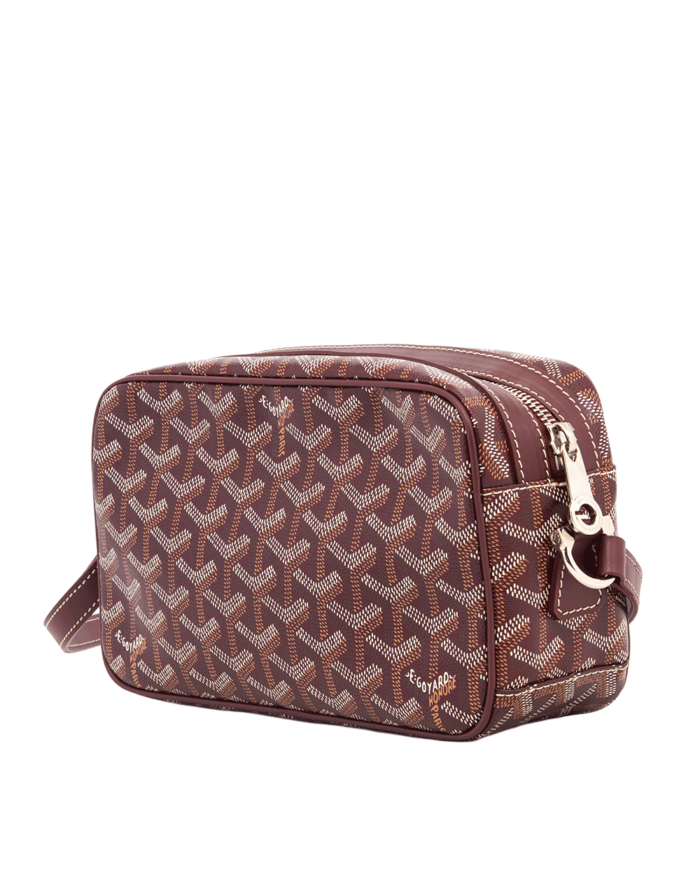 2 GOYARD CAP VERT RED BURGANDY PRINT BUTTERFLY CANVAS SHW MAE 020252 0539