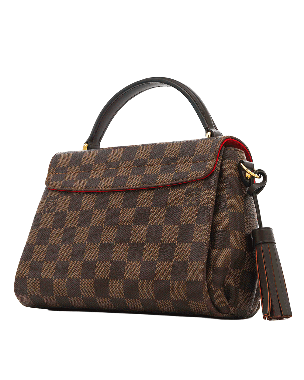 2 LV CROISETTE PM BROWN DAMIER CANVAS GHW FL2149 0057