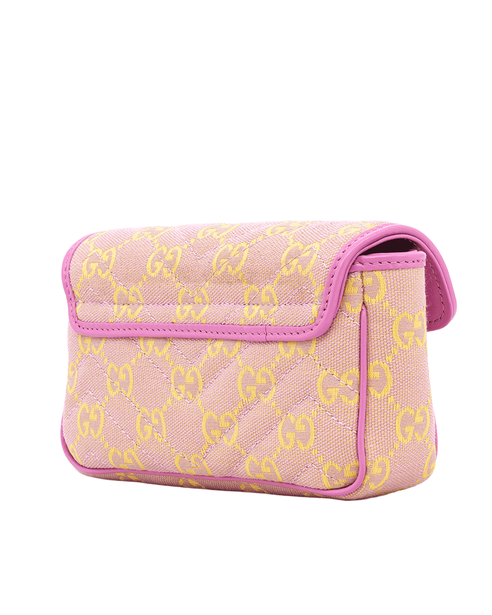 20 GUCCI GG MARMONT SUPER MINI PINK GG CANVAS GHW 783141 0416 0125