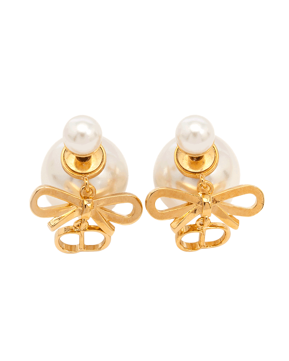 22 NEW DIOR TRIBALES BOW EARRINGS GHW 10765