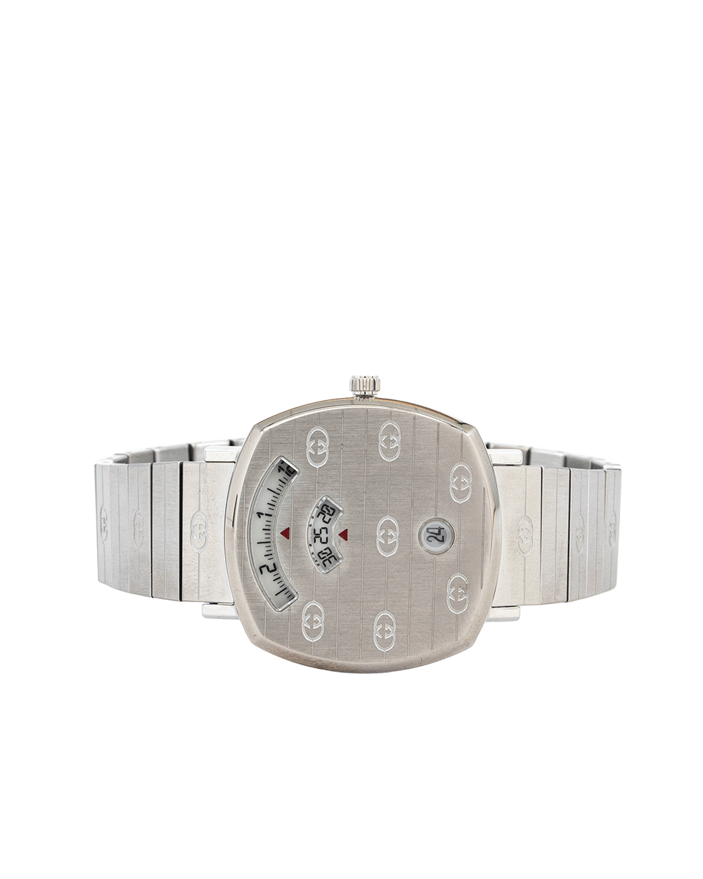 23 GUCCI GRIP WATCH SILVER STAINLESS STEEL 18039320 0298