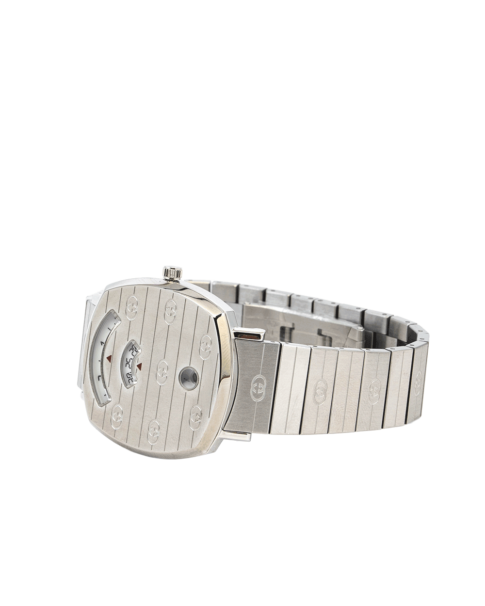 23 GUCCI GRIP WATCH SILVER STAINLESS STEEL 18039320 0299