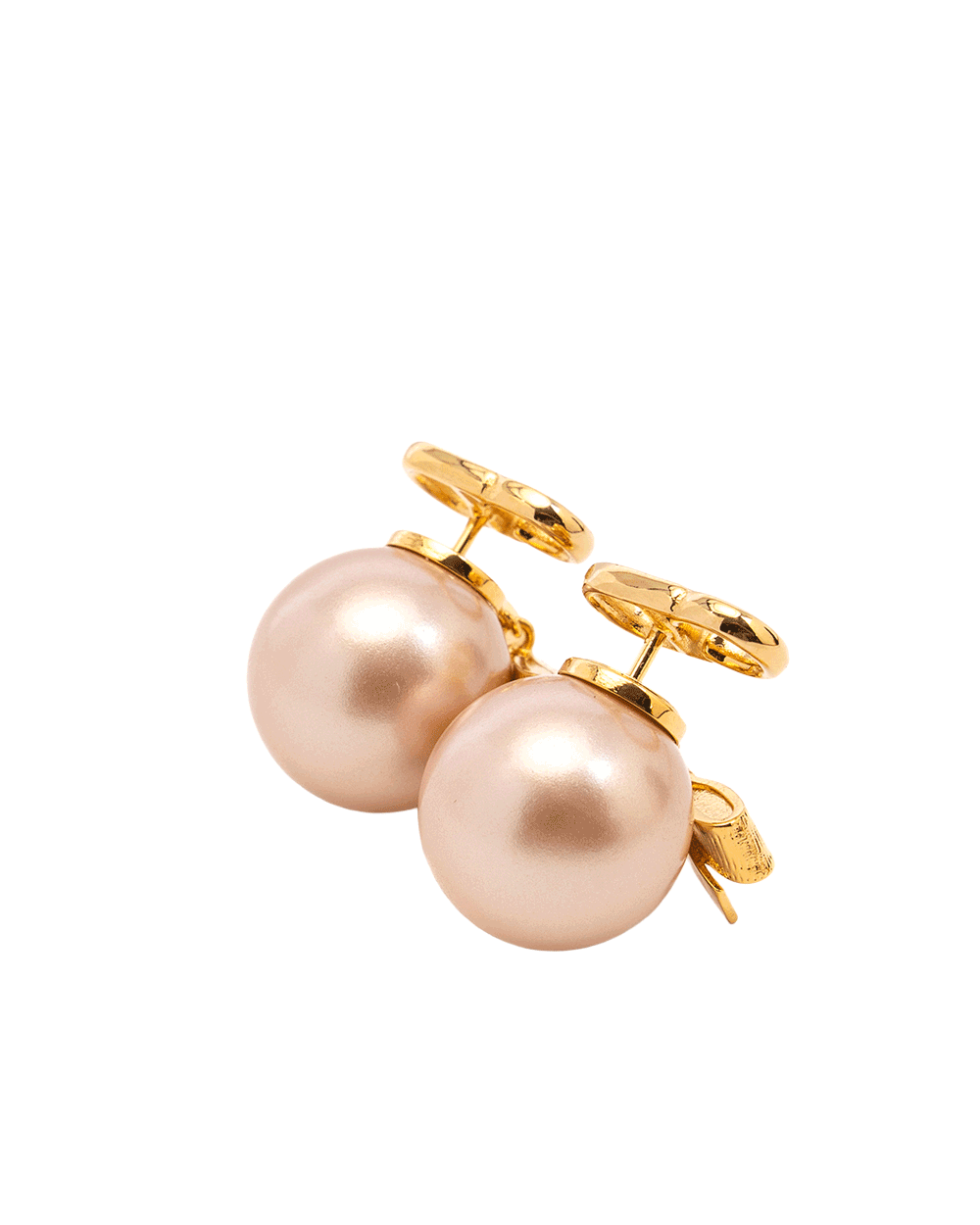 23 NEW DIOR TRIBALES BOW EARRINGS PEARL ROSEGOLD GHW 10744