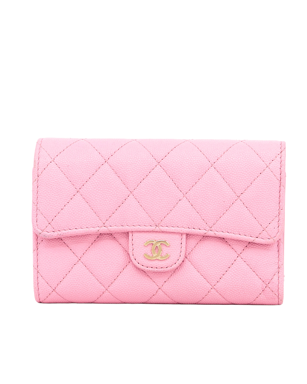 24 CHANEL TRI FOLD WALLET MEDIUM PINK CAVIAR GHW UJKC1JAJ 0277