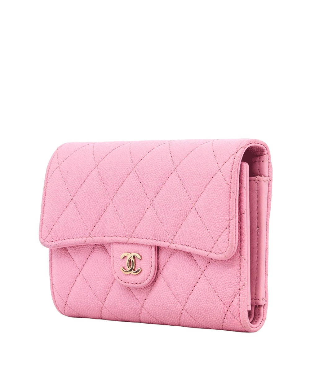 24 CHANEL TRI FOLD WALLET MEDIUM PINK CAVIAR GHW UJKC1JAJ 0278