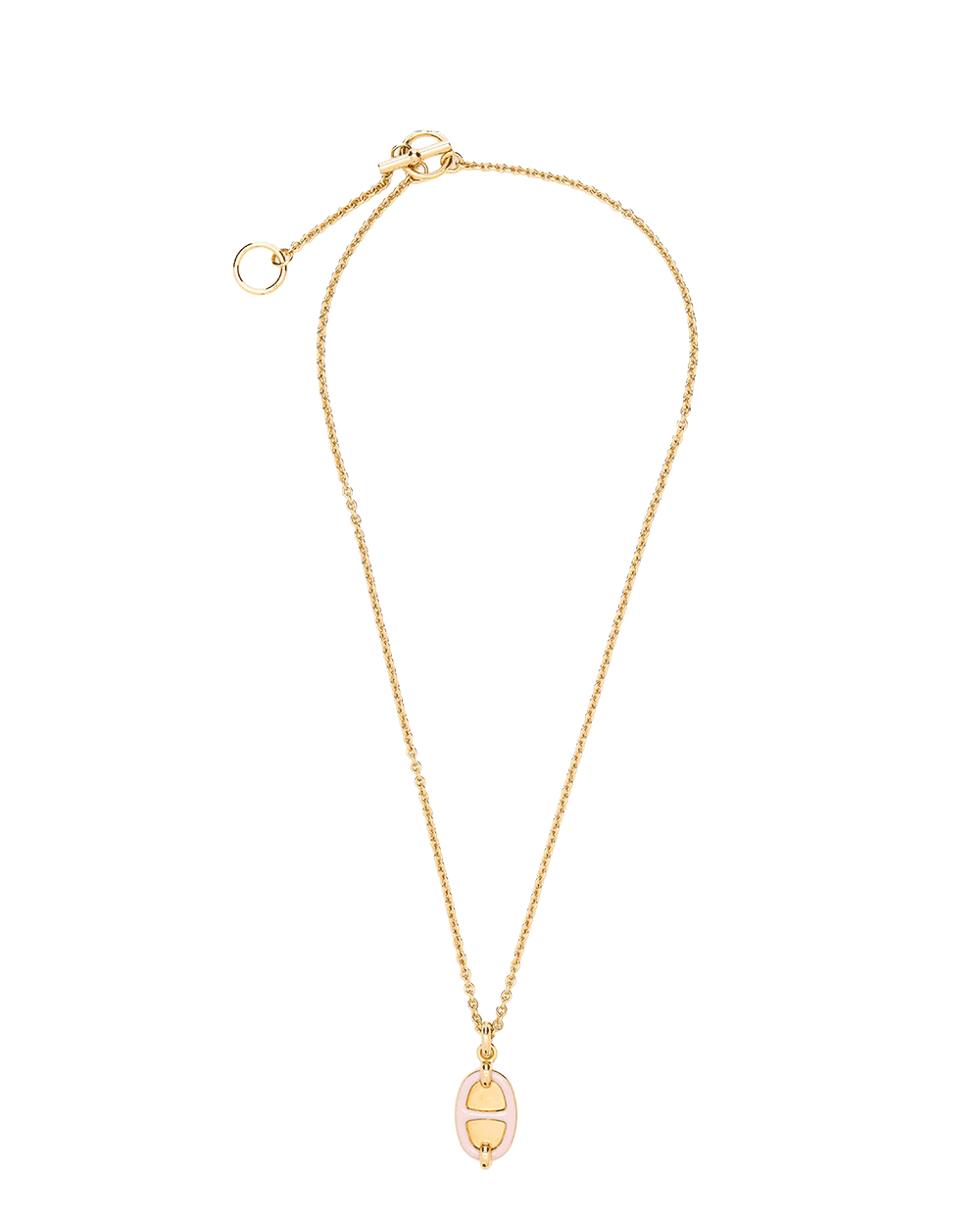 24 NEW HERMES MAILLON NECKLAE ROSE CANDEUR GHW ST 02 74 0351