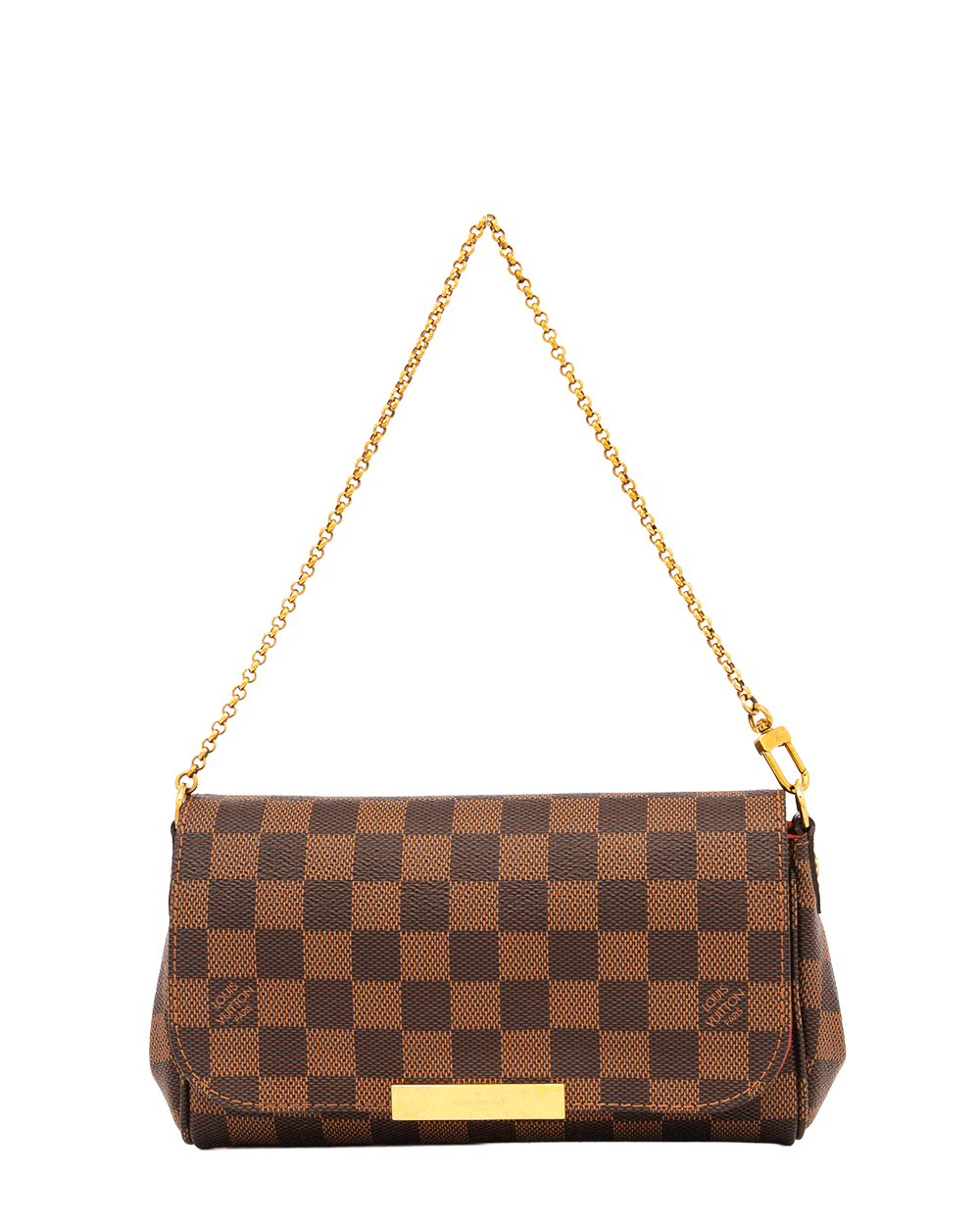 25 LV FAVORITE PM BROWN DAMIER CANVAS GHW SA0137 0850