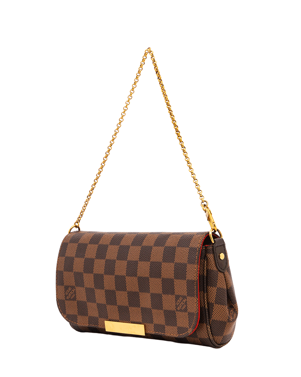 25 LV FAVORITE PM BROWN DAMIER CANVAS GHW SA0137 0853