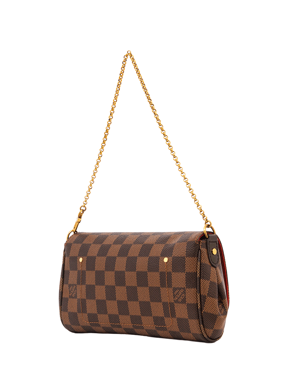 25 LV FAVORITE PM BROWN DAMIER CANVAS GHW SA0137 0854