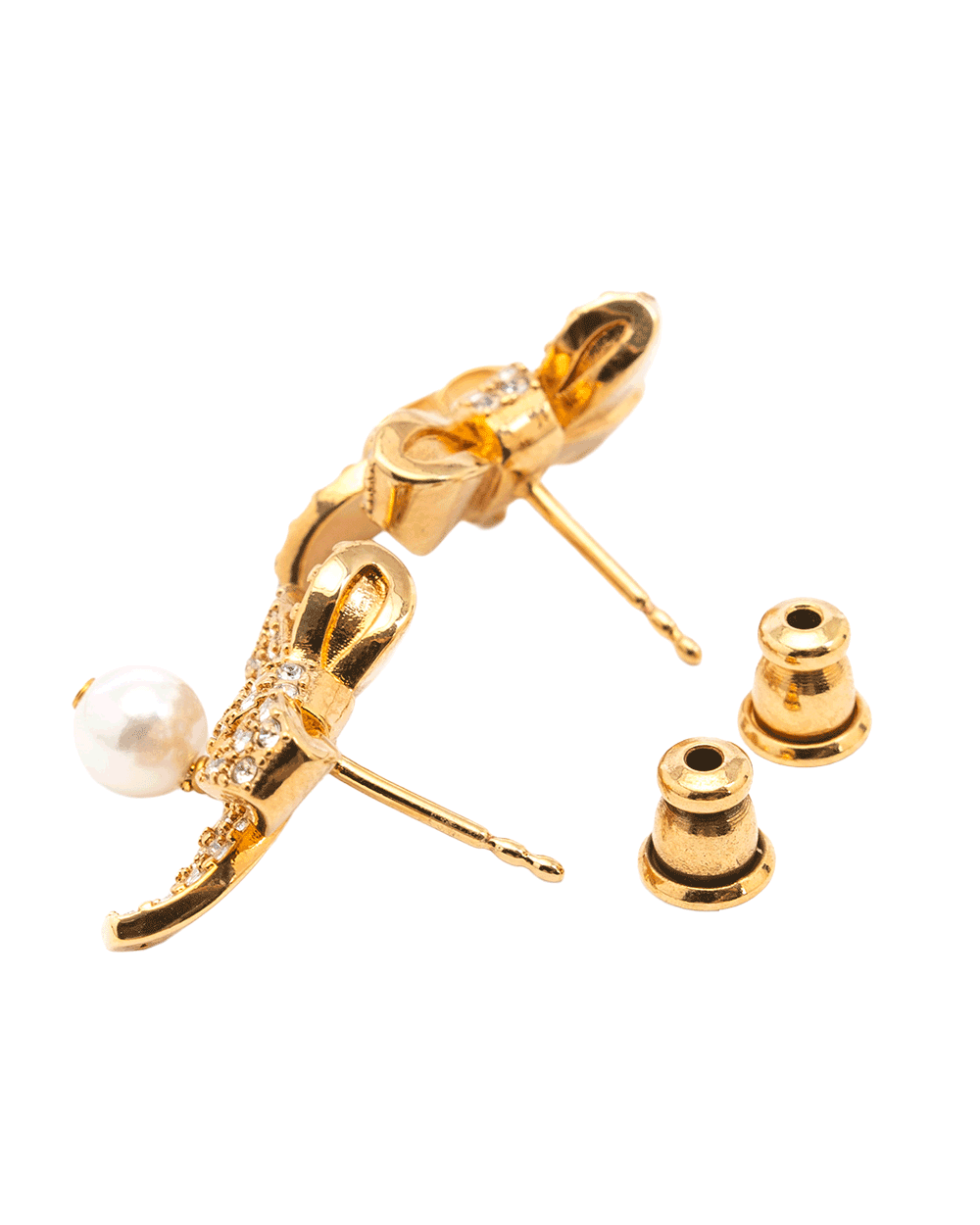 25 NEW DIOR DELICATE BOW EARRINGS CRYSTAL GHW 10763