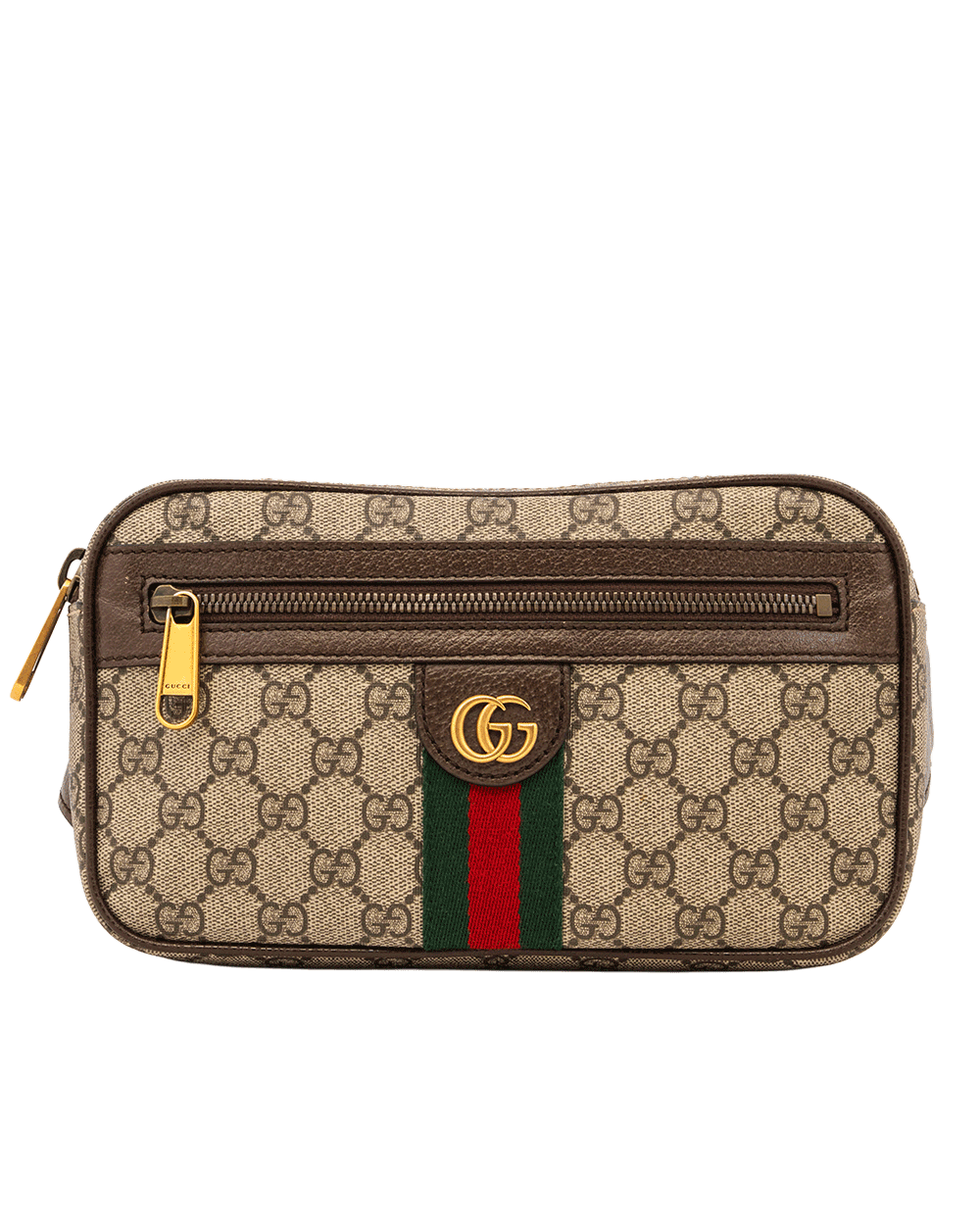 26 GUCCI OPHAIDIA BELT BAG BROWN GG MONOGRAM CANVAS GHW 574796 520981 0724