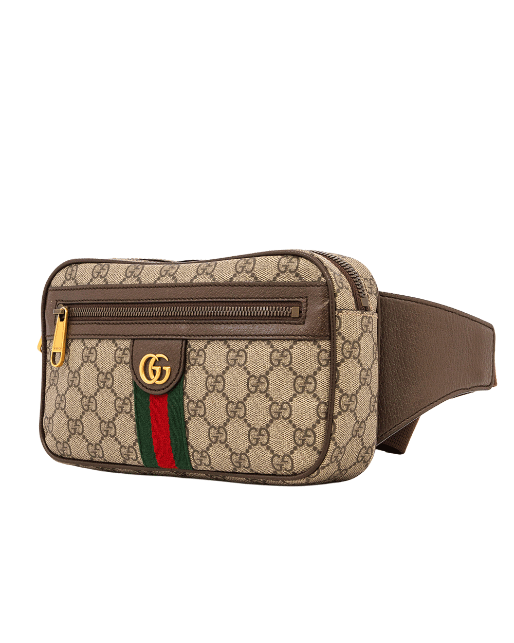 26 GUCCI OPHAIDIA BELT BAG BROWN GG MONOGRAM CANVAS GHW 574796 520981 0725
