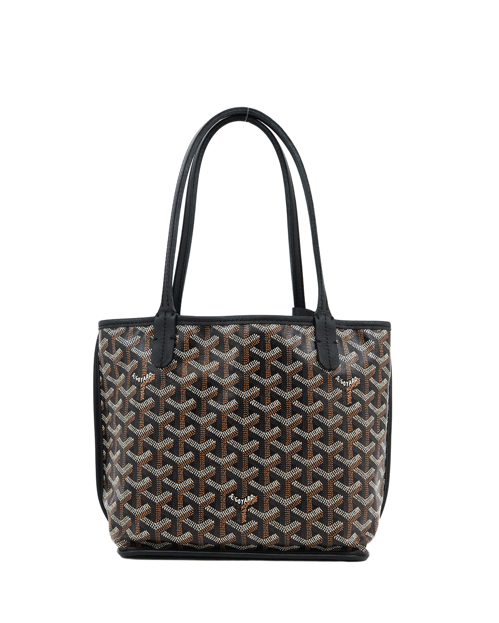 27 GOYARD ANJOU MINI BLACK CANVAS SHW SOA 120240 0072