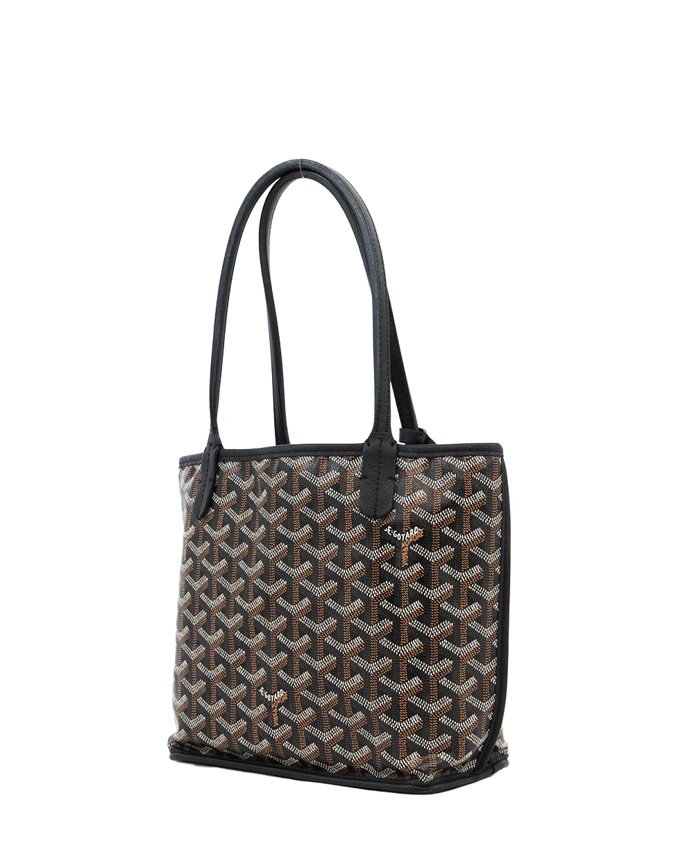 27 GOYARD ANJOU MINI BLACK CANVAS SHW SOA 120240 0073