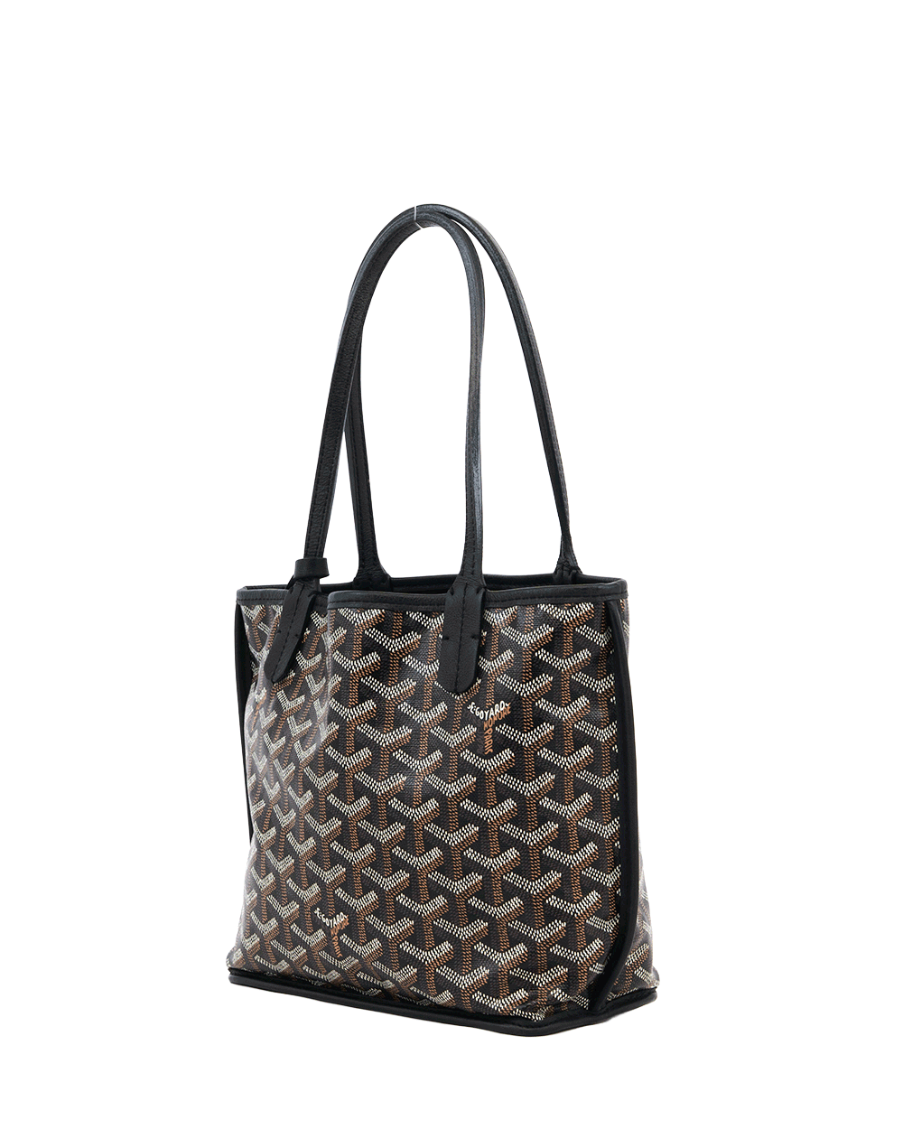 27 GOYARD ANJOU MINI BLACK CANVAS SHW SOA 120240 0074