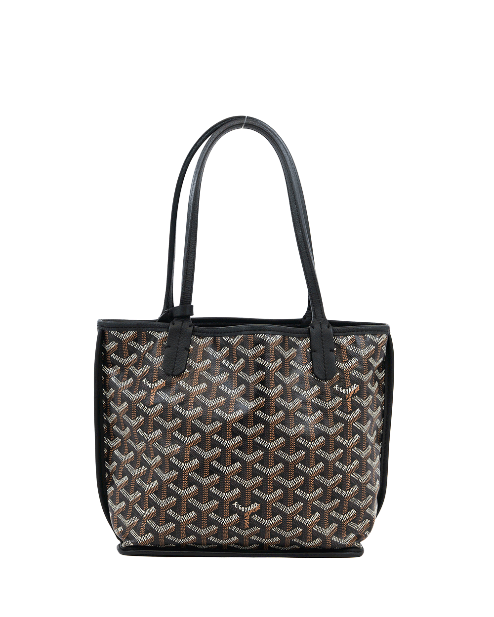 27 GOYARD ANJOU MINI BLACK CANVAS SHW SOA 120240 0075