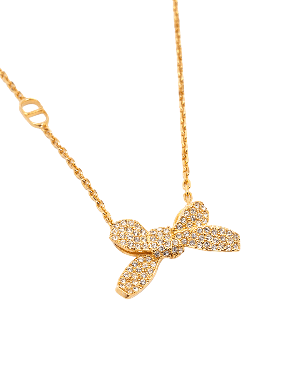 28 NEW DIOR DELICATE BOW NECKLACE CRYSTAL GHW 10795