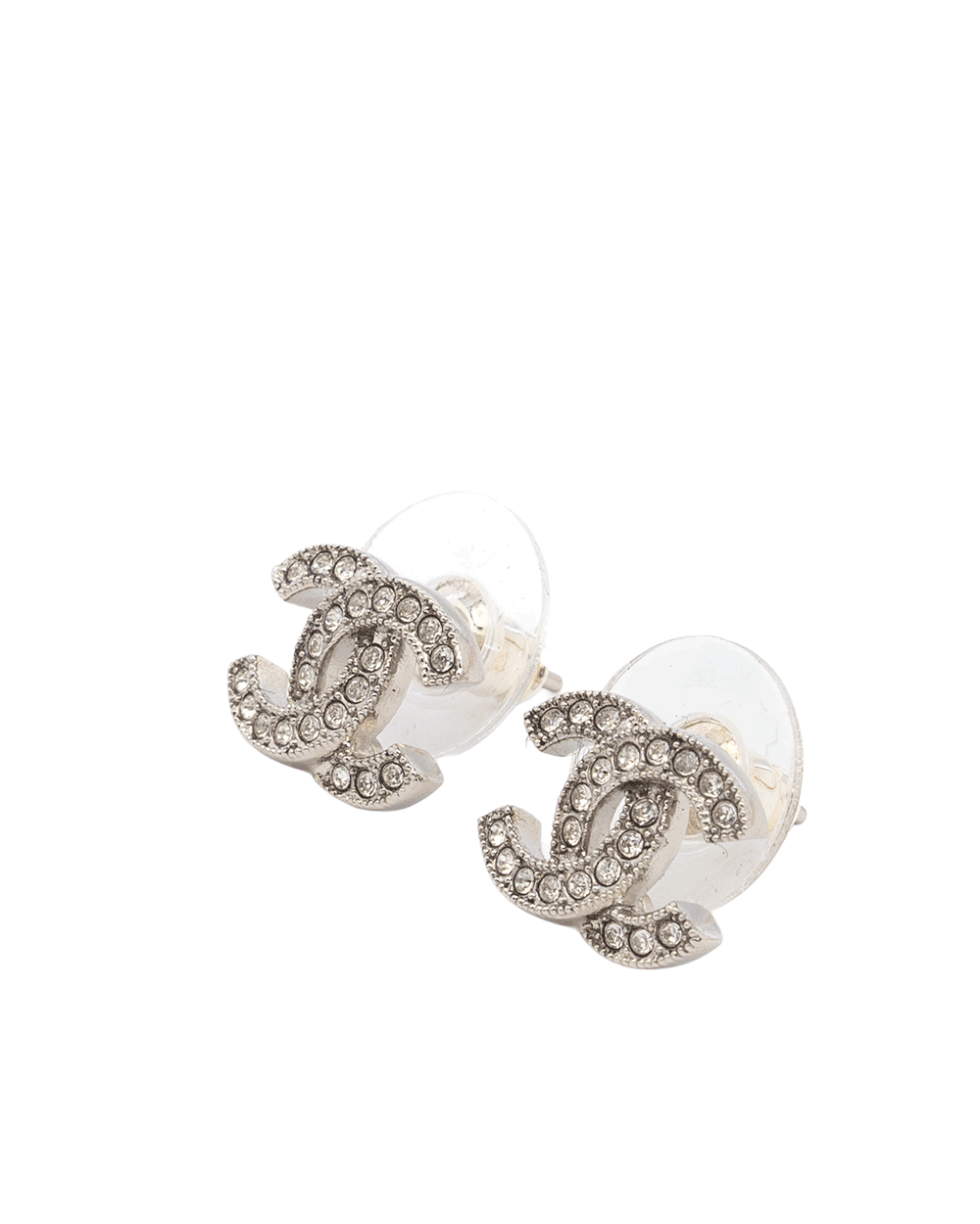 29 NEW CHANEL EARRING CC LOGO 1 CM CRYSTAL SHW 10786