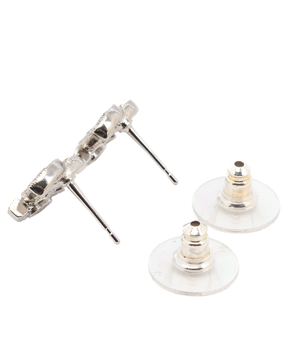 29 NEW CHANEL EARRING CC LOGO 1 CM CRYSTAL SHW 10790