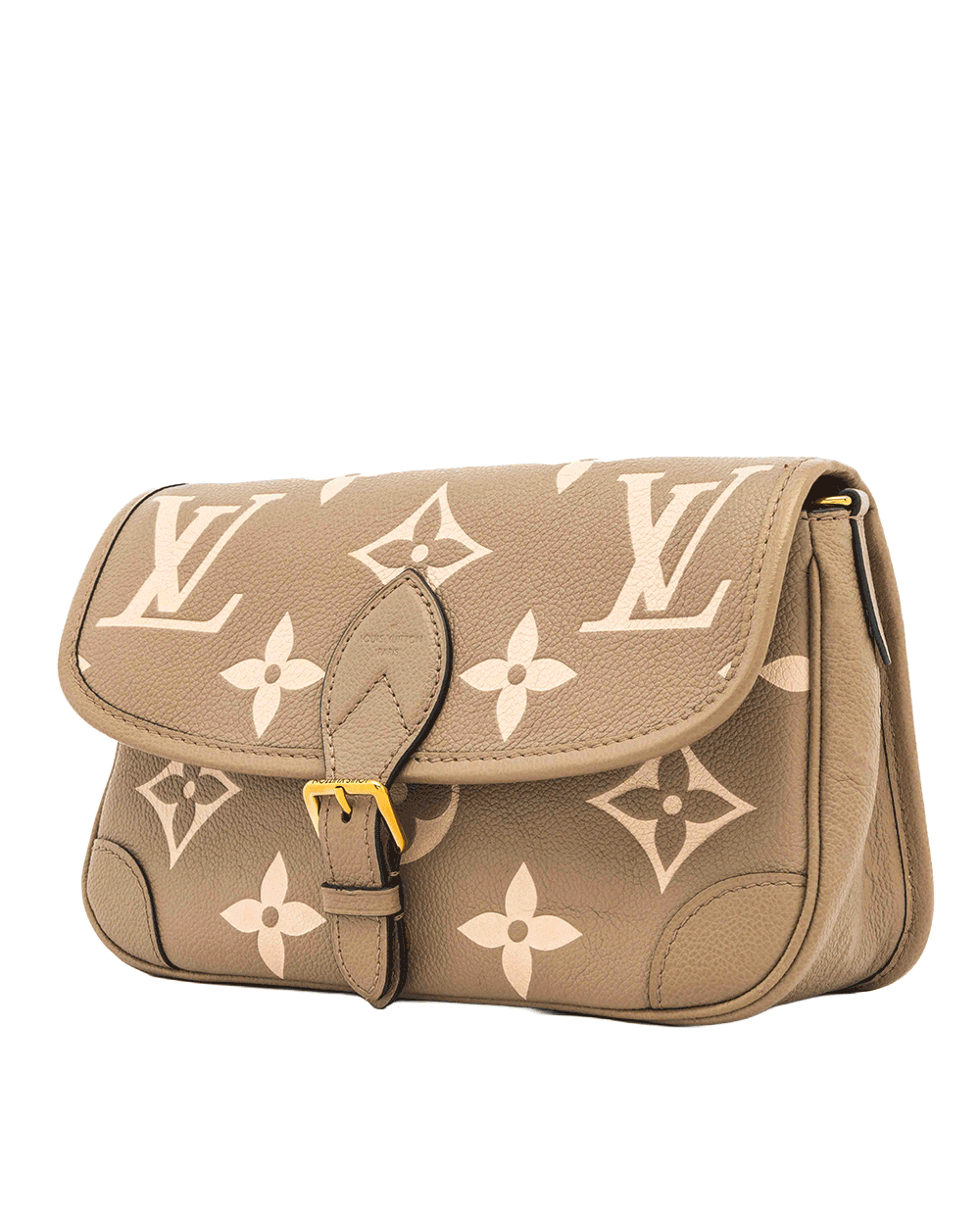 3 LV DIANE BLACK MONOGRAM CANVAS BEIGE MONOGRAM CALF GHW MICROCHIP 0089