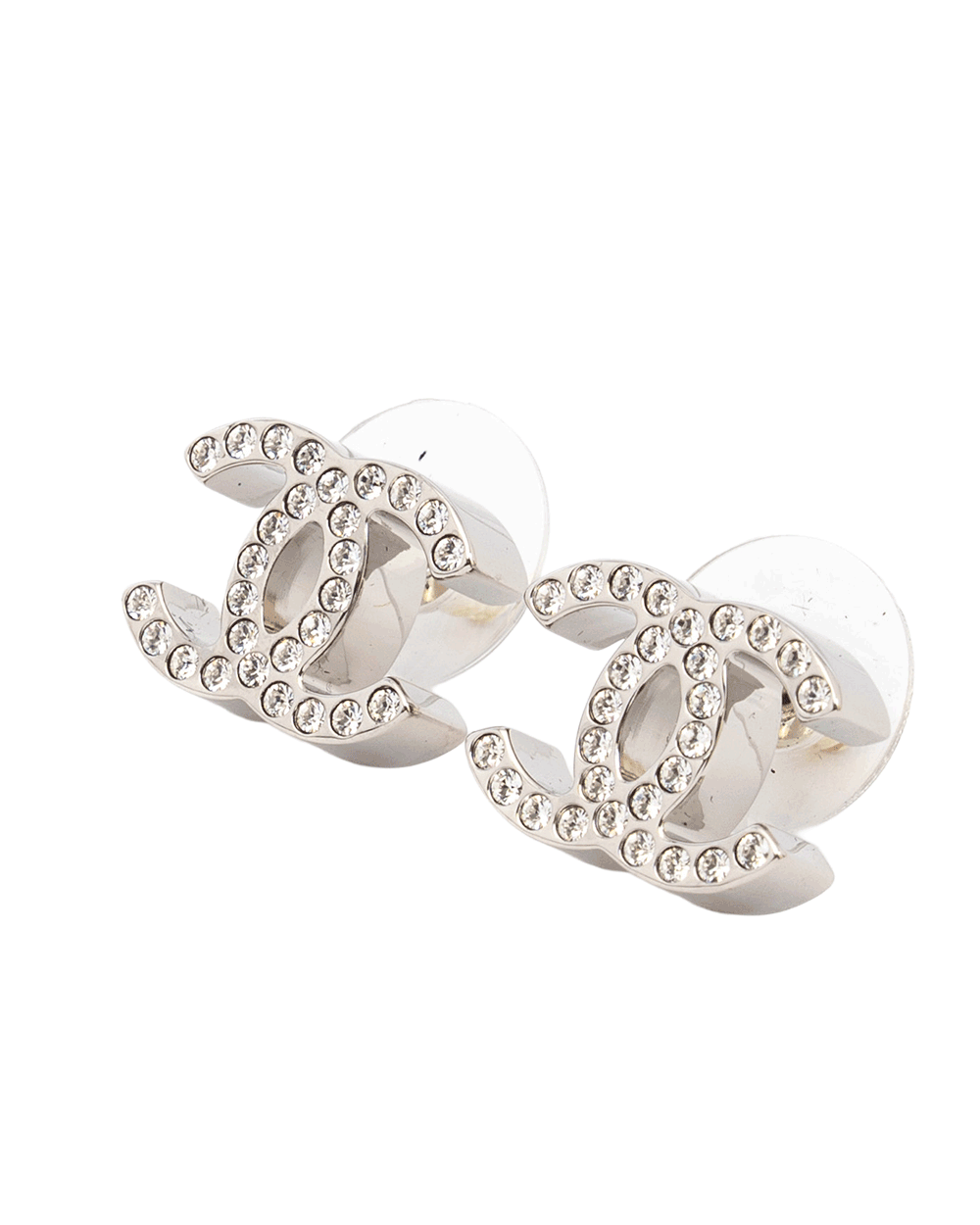 30 NEW CHANEL EARRING CC LOGO 1.5 CM CRYSTAL SHW 10778