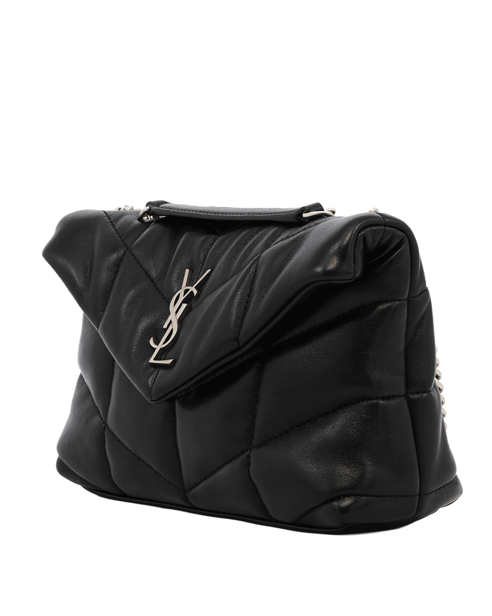 31 YSL LOU PUFFER MINI BLACK CALF SHW GAB759337 1124 0262