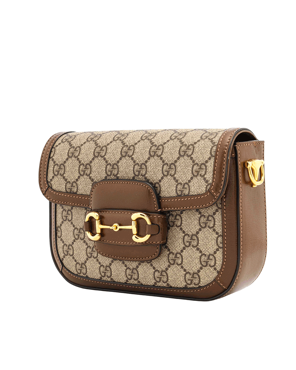 34 GUCCI HORSEBIT 1955 MINI BROWN GG MONOGRAM CANVAS GHW 658574 498879 1695