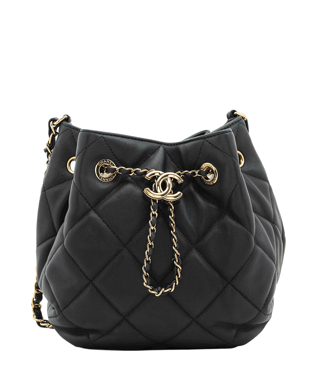 38 CHANEL DRAWSTRING BLUE NAVY LAMB GHW 29865294 1716