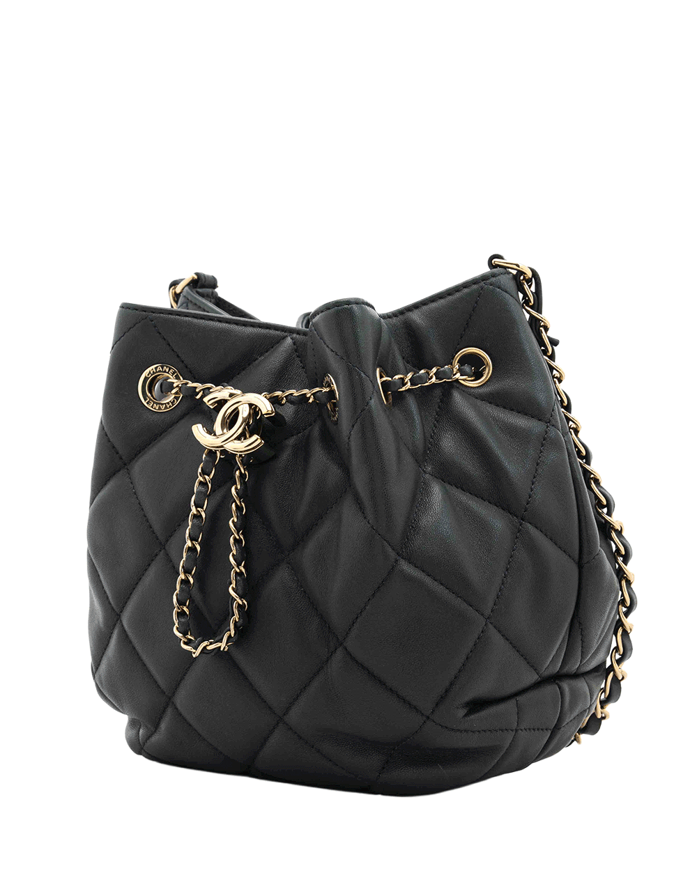 38 CHANEL DRAWSTRING BLUE NAVY LAMB GHW 29865294 1717