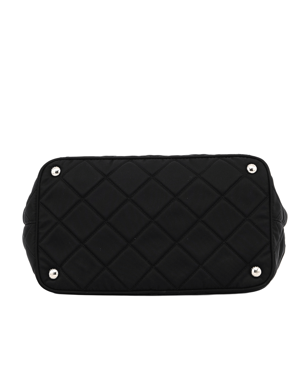 38 PRADA SHOPPER CHAIN TOTE BLACK NYLON SHW 0118
