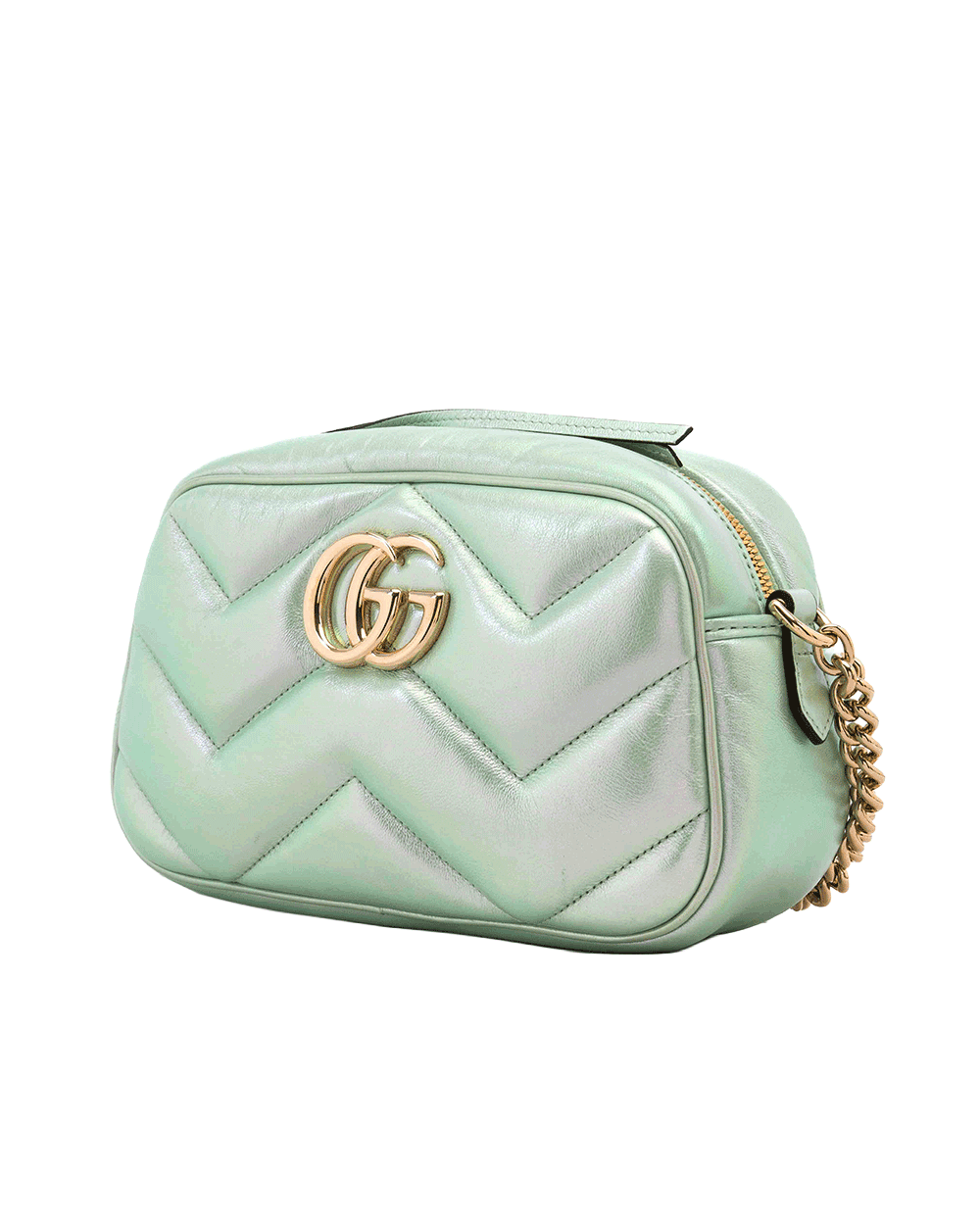 39 GUCCI GG MARMONT CAMERA 24 GREEN MATELASSE GHW 447632 520981 1471