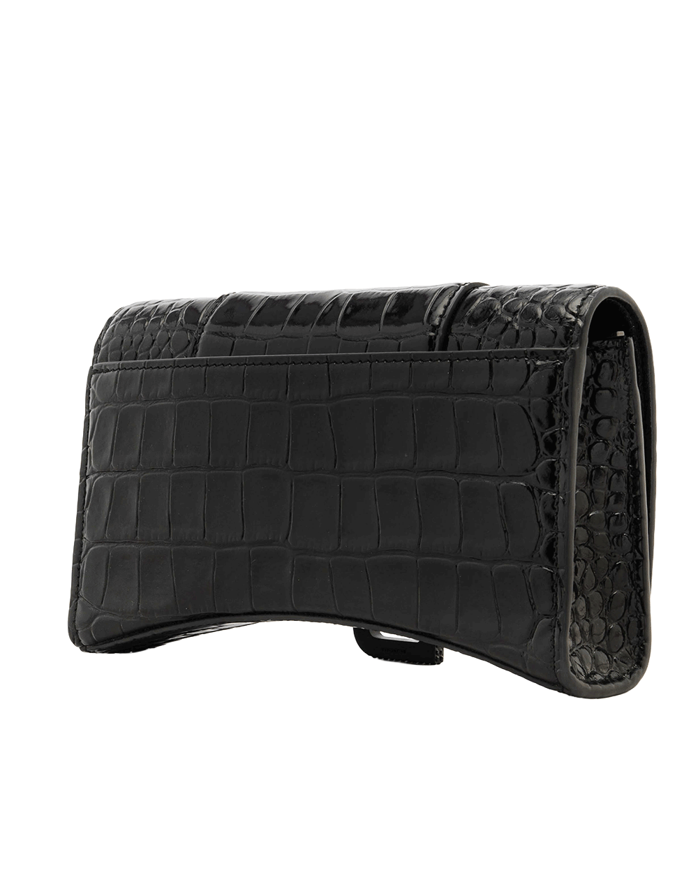 4 BALENCIAGA HOURGLASS XS BLACK CROC BHW 1846