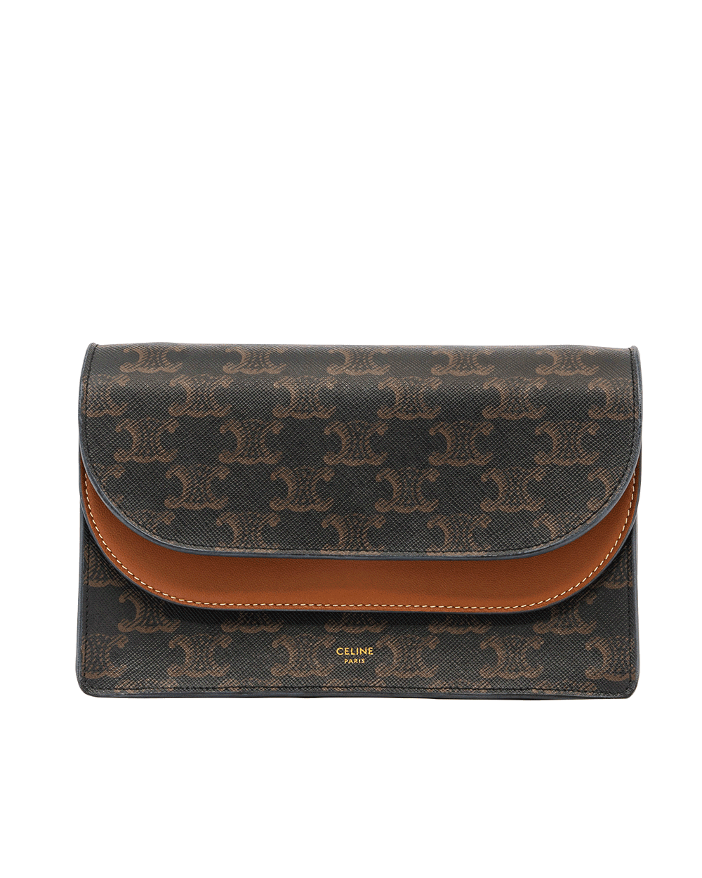 4 CELINE WALLET ON STRAP BROW TAN CANVAS GHW F LM 1232 0739