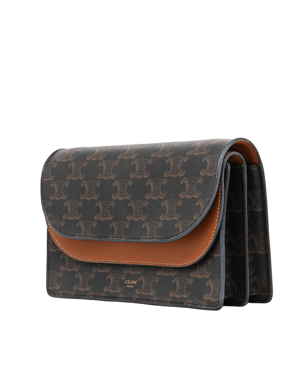 4 CELINE WALLET ON STRAP BROW TAN CANVAS GHW F LM 1232 0740